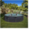 Gre Pool KIT460GF Kea - Aufstellpool aus Stahl, rund, mit Graphitoptik. Abnehmbare Gartenpool. 460 x 120 cm