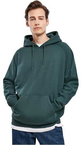 Urban Classics Herren Blank Hoody – Locker Geschnittener Kapuzenpullover mit Kängurutasche und Verstellbarer Kapuze für Freizeit Alltag Sport und Streetwear,Bottlegreen,M