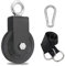 GothicBride Umlenkrollen für Seile 90mm Umlenkrolle mit Aufhängeriemen und Karabinerhaken, Seilrolle Umlenkrolle Fitness für Seile DIY Gym Fitnessgeräte Drahtseilrolle, Tragkraft 160 kg (1)