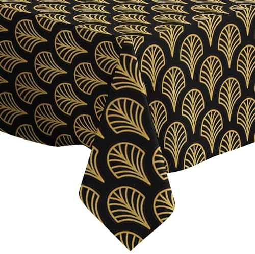 Xtremepads Art Deco Tischdecke, rechteckig, rechteckig, Leinen, 152,4 x 259,1 cm, waschbar, dekorative Tischdecke