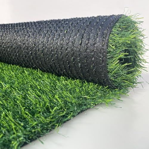 turfloid Alfombra de césped artificial de 91 cm x 152 cm, alfombra de césped sintético falso para interiores y exteriores, jardín, decoración del hogar, altura de pelo de 2 cm