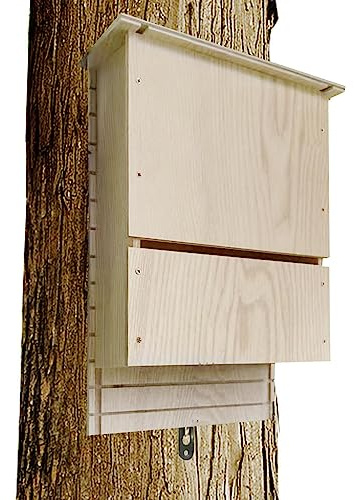 Maisons de Chauves-Souris d'extérieur - Maisons de Chauves-Souris en Bois pour Habitat de Refuge - Maison de boîte de Chauve-Souris réutilisable décoration en Bois pour Hibernation