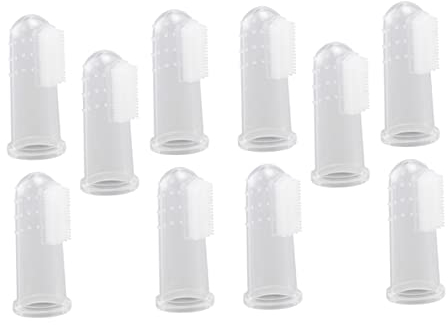 BESPORTBLE 20 Stück Haustier Zahnbürste Haustier Zahnreinigungsgerät Silikon Zahnbürsten Silikon Fingerzahnbürsten Haustier Zahnreinigungswerkzeuge Katzenzahnbürsten Hundezahnbürsten