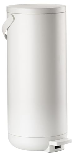 Zone Denmark Circular Mülleimer fürs Bad, Kosmetikeimer, Abfalleimer fürs Badezimmer, Durchm. 20,5 cm, Höhe 23,5 cm, Fassungsvermögen 53 Liter, Warm Grey (Grau)