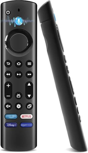 ARCELI Ersatz-Sprachfernbedienung Kompatibel mit AMZ Fir-e TV S-tick (2nd Gen, 3rd Gen, 4K, 4K Max, Lite, HD), mit Fir-es TV Cube(2nd Gen, 3rd Gen), mit Bluetooth und 4 Abkürzungsschlüssel
