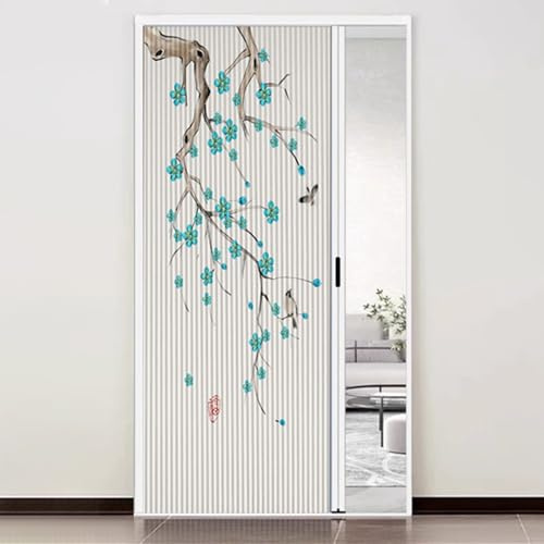 Porte coulissante intérieure pliante en accordéon, sans perçage, séparation invisible avec cadre en aluminium pour chambre, cuisine, garde-manger, douche, porte de placard
