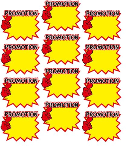 TOMETURE 50 St Reklamtaggar Prislappar i Slitstarkt Papper att Fästa och Ta Bort Skrivvänliga Prisskyltar för Butiker och Garage