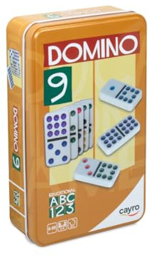 Cayro - Domino - + 6 Anni - Doppio E Multicolore Con Tessere Da 9 Punti - Gioco Da Tavolo - Bambini E Adulti - Più Difficoltà E Divertimento - Da 2 A 6 Giocatori