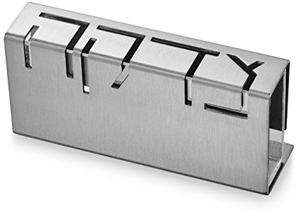 Adi Sidler Contemporary Aluminum Tzedakah Box Jewish Charity Box (Silver)