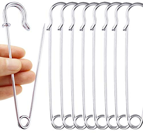 Lot de 20 grandes épingles de sécurité pour kilt – 10,2 cm extra larges pour travaux manuels et usage domestique