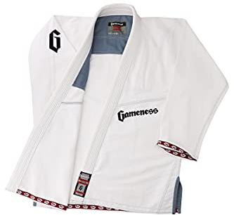 Gameness Pearl GI V.2 Premium Kampfsportanzug Kimono Damen, Jiu-Jitsu, BJJ, Karate, Judo, Aikido, Taekwondo Anzug Frauen, Grappling Uniform Baumwolle Hose Jacke Set Erwachsene Jugendliche (F3 Schwarz)