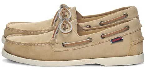 Sebago Hombre Docksides Portland Zapatos Barco, Beige, 44 EU