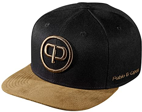 Pablo & Capone Snapback Cap - Black & Suede