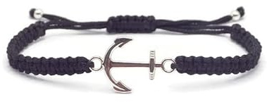 Storela Handmade Silver Plated bracelet for Men & Women Adjustable & Surfer bracelet Ideal for a Friendship Bracelet, Anniversary, Festival Accessories & Friends Gift (Nautical Anchor Bracelet)