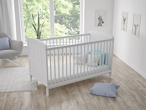 Love For Sleep Cuna Convertible en Cama 70x140cm Convertible con Barrera De Seguridad Pino Maddox Juego Completo de Cuna - Cuna Cama Bebe Convertible - Baby Bed, Cuna Madera