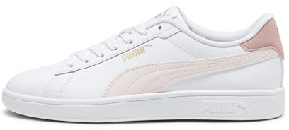 Puma Smash 3.0 L Unisex Sneaker , Puma White Rosebay Puma Silver, 42.5 EU