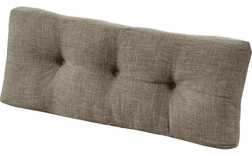 downluxe Indoor Bench Cushion for Indoor Furniture, Non-Slip Tufted Overstuffed Textured Foam Bench Seat Cushion, 36 X 14 X 4, Khaki, 1 Pack