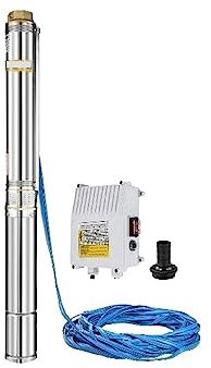 1.5HP pompe de puits profond 1100W pompe submersible 335ft tête 24GPM pompe à eau de forage en acier inoxydable usage domestique industriel