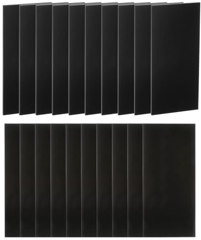 sourcing map 20pcs Welding Lens 2 x 4.25 Shade 9 Glass Replacement Welding Lenses Darkening Filter Plates for Welding Helmet, Black