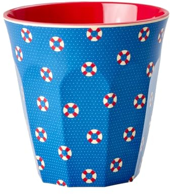 Rice Becher Medium Rettungsring Motiv Geschirr Melamingeschirr Kindergeschirr Kinder Camping BBQ Picknick Bruchsicher BPA-frei Wiederverwendbar Plastikgeschirr 250ml