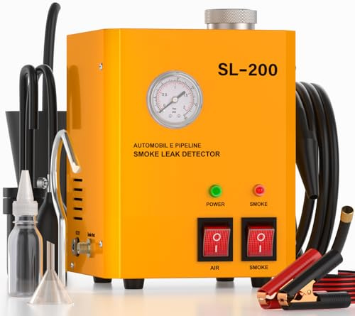 GODIAG SL200 12V Rauchprüfgerät mit integrierter Luftpumpe & Manometer Gelb