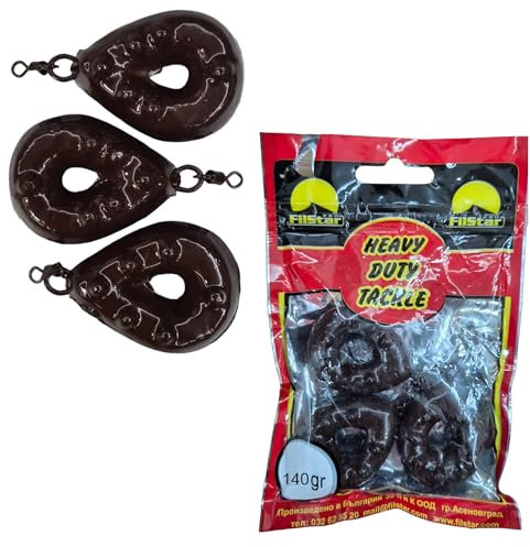 PRO FILSTAR Grundblei Angeln Set 3 x 140g - Angeln Gripper Blei mit Wirbel - Angel Bleie Set - Grundangeln - Birnenblei - Blei Gewicht - Angelblei - Fishing Weights - Bleigewichte – Karpfenblei Kit