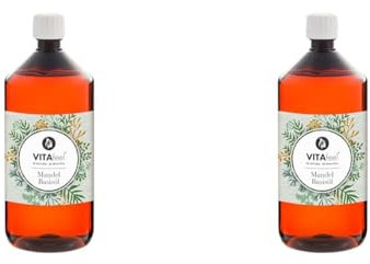 MeaVita Olio di Mandorle Meavita - Olio di Base Puro al 100%, 1 Confezione (1 X 1000 Ml) - 1000 ml (Confezione da 2)