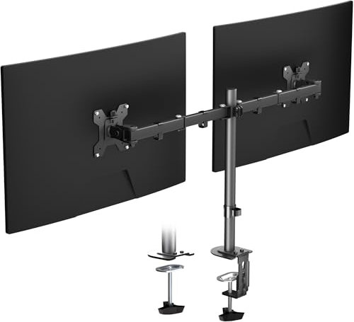Pholiten Dual Monitor Mount for 2 Screens up to 32 Inches and 22lbs Each