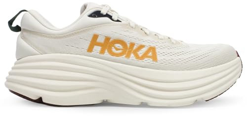 HOKA Herren Bondi 8 Textile Oat Milk Alabaster Trainer 42 2/3 EU