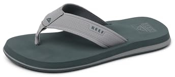 REEF Mens Sandals, The Layback, Grey, 12