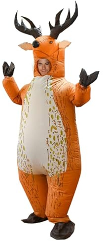 Costume de renne gonflable amusant pour fête de Noël, costume de Noël gonflable pour cosplay, déguisement pour Noël, Halloween