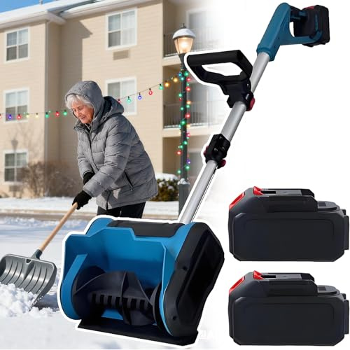 forplubossmmp Quitanieves Inalámbrico De 21 V, Recargable A Batería: Limpia Caminos De 31 Cm Y Nieve De 15 Cm De Profundidad. Soplador De Nieve Eléctrico De 2800 RPM. Fácil De Guardar
