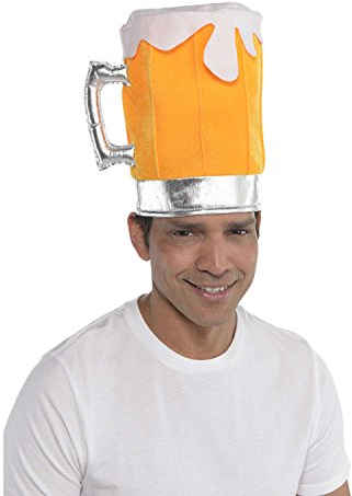 Beer Pint Pot Glass Hat Fancy Dress Stag Party Costume Accessory