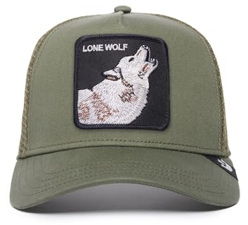 Goorin Bros. Unisex-Erwachsene The Farm Original Adjustable Snapback Trucker Hat Baseballkappe, Olive (Der einsame Wolf), Einheitsgre