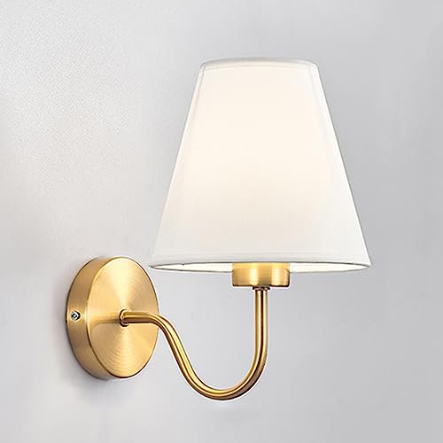 Mengjay E27 Lampada da Parete Vintage,Tessuto di Tessitura Braccio Lampada in Metallo, Decorazioni per la Casa retrò,Adatto a Camera da Letto,Soggiorno,Corridoio(NO lampadina) (A)