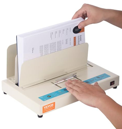 VEVOR Thermobindegerät, Buchbindegerät mit 500 Blatt Kapazität, Thermo-Buchbinder 50 mm Bindestärke für A3 (kurze Kante)/A4/A5-Dokumente mit optischer Infrarot-Erkennung