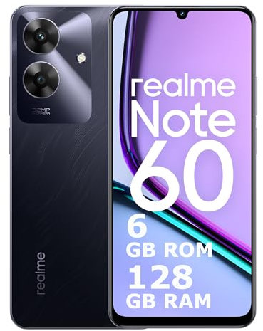 realme Note 60 Smartphone 6+128 GB, Garantía de fluidez ArmorShell de 48 Meses, Cámara 32 MP, Pantalla Eye Comfort de 90 Hz, Mini Capsule 2.0, Batería masiva de 5000 mAh, Azul T(sin Adaptador)