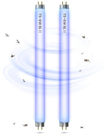 BrightArk FSL BL T5 F6W Tubo di Ricambio per Zanzariera Elettrica, Lampadina Antizanzare UV 9in Lampade di Ricambio per Lampada Antizanzare/Zanzare Elettrico, 2-Pack