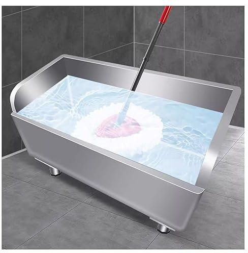 GLJTUO Évier De Service en Acier Inoxydable pour Cuisines Commerciales, Restaurants, Commerces, Garages Et sous-Sols,Silver-100x41x55cm