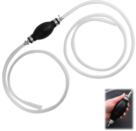 2M Pompa di benzina, pompa acqua manuale, pompa travaso benzina, Trasferimento Liquidi Universale Tubo di, Adatta per Diesel, Acqua，Adatto per famiglie, veicoli e giardini, ecc