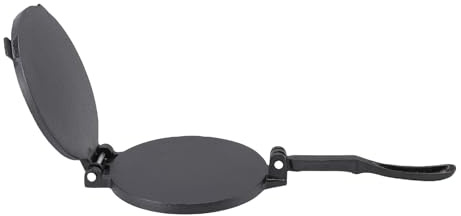 Ausla Tortillapress, Tunga Gjutjärnspannkakestillverkare, Mångsidigt Matlagningsverktyg för Tortillor och Empanador, för Kök och Camping