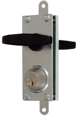 Viro | Serrature per Porte Basculanti e Serrande, Corazzata, Fornita con Aste di Collegamento, con Coppia di Maniglie, Interasse 70 mm