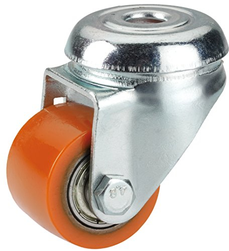 Dörner + Helmer 773035 Schwerl.-Lenkrolle mit Rückenloch, 35x25mm, ohne Feststellung