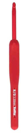 Tulip Etimo Red Crochet Hook Soft-Grip 5 mm - 1 Piece
