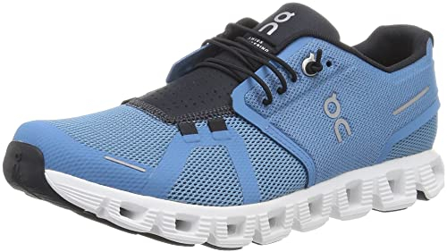 On Cloud 5 Herren-Sneaker, Niagara/Schwarz, Größe 42, Niagara | Schwarz, 41 EU