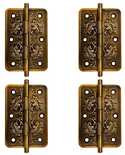 Bisagras Decorativas Vintage, Bisagra de Muebles, Bisagras Antiguas, para Muebles, Puertas (Rectangular)