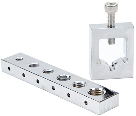 Focket VS559 Gabarit de Perçage pour écrou et Boulon de Fil de sécurité Métrique, Ensemble de Guide de Perçage de Fil de sécurité, Gabarit de Perçage de Boulon D'écrou SAE et Métrique, Ki