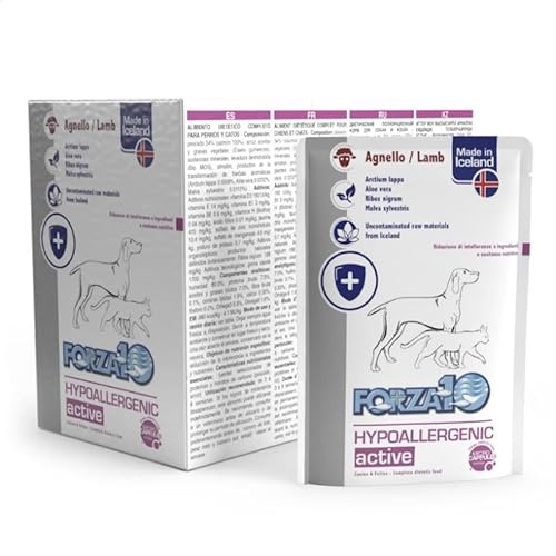 Forza 10 Activet Katze, hypoallergen, mit Lamm, 100 g, 12 Beutel
