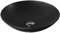 Aqua Bagno Waschbecken in schwarz, Keramik Aufsatzwaschbecken, Badezimmer, rund & ohne Hahnloch, 40cm