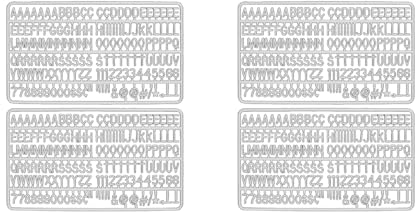 YiNLuax Letterboard-Buchstaben-Set, 300 Zahlen, Sonderzeichen für Filzbotschaften und Briefablagen, 101,6 cm